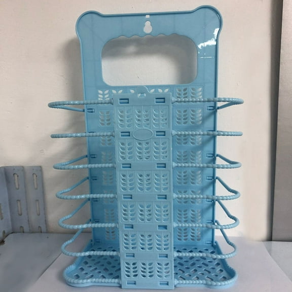 LOLIPPYY Extra Large Collapsible Laundry Basket Blue Plastic 1Pcs 18.7x11.2in