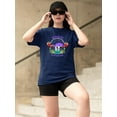 thumbnail image 2 of Magical Keep Smiling Shaped T-Shirt Women -Image by Shutterstock, Female Small, 2 of 4