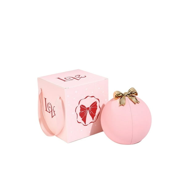 Yhmxh Organizadores y almacenamiento Joyero de rosas, caja para anillos, caja de regalo esférica de doble apertura con forma de rosa. Almacenamiento de ducha Almacenamiento de juguetes