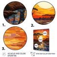 thumbnail image 3 of Designart "Savannah Sunset in African Safari Palette V" Landscapes Framed Wall Art - Global Yellow Africa Living Room Framed Canvas Art, 3 of 6