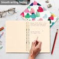 thumbnail image 5 of Haosy Raining Hearts Notebooks 1-subject Journal 60 Sheets A5 College Ruled Paper Detachable Ring 8.3"x5.7", 5 of 8