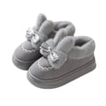 thumbnail image 2 of Zapatillas de algodón con tacón para mujer, ropa exterior de invierno, además de zapatos de algodón cálidos de terciopelo, botas de algodón de conejo de felpa con suela gruesa para interiores, inviern, 2 of 5