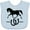 Blue, variant on Inktastic Horse Silhouette Horseshoes Girls Baby Bib