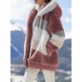 thumbnail image 4 of Contrasting Lamb Wool Padded Coat, Gift For Lover - S, 4 of 5