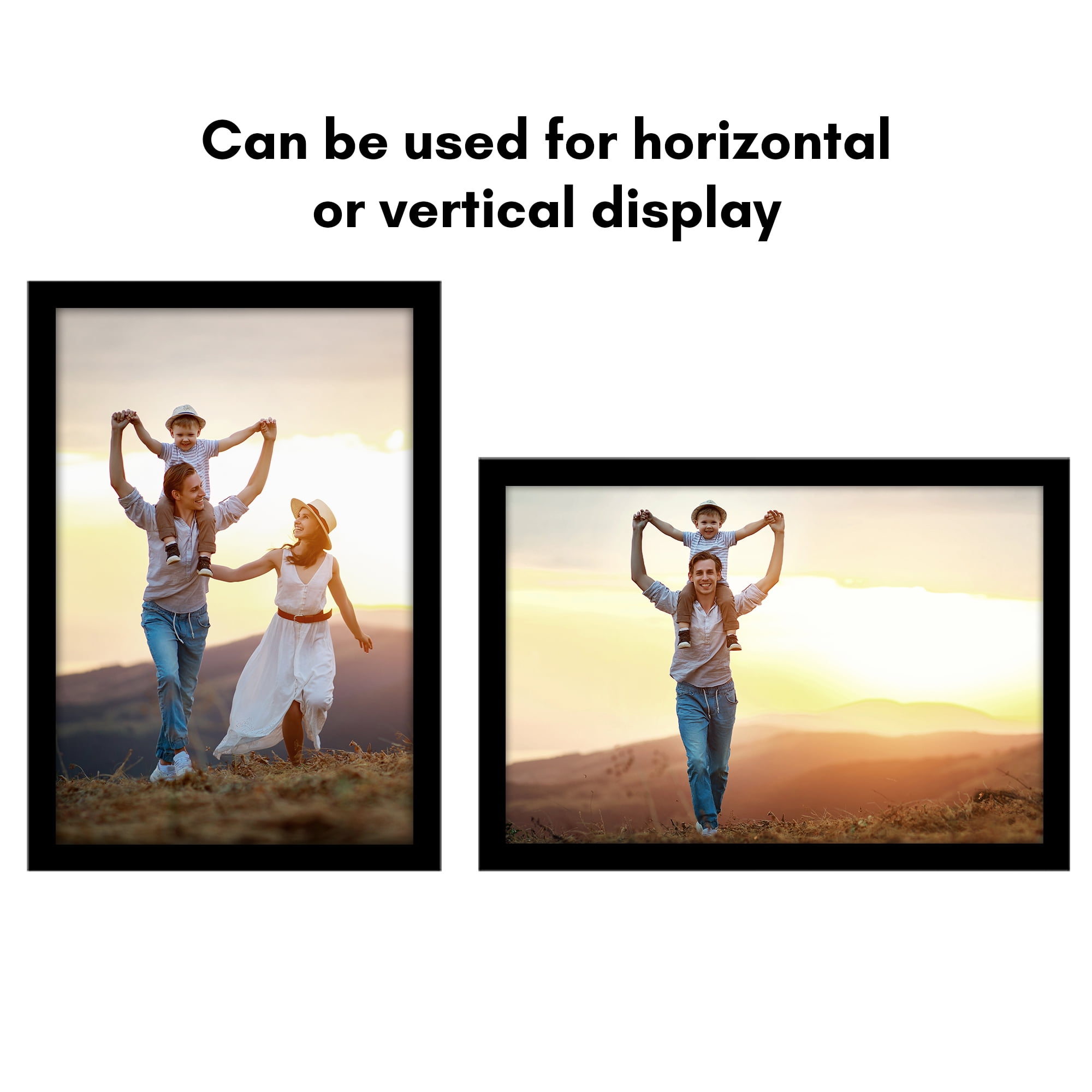 Americanflat 20x30 Picture Frame with Polished Plexiglass Wide Photo Frames Vertical Horizontal Epic - Black