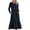 Navy, variant on Npasoilc Summer Dresses for Women 2024 Short Sleeve Round Neck Vintage Linen Solid Color Casual Loose Long Dress