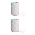 thumbnail image 1 of Bearachild Humidificador de aire de 220ML con luz nocturna, difusor recargable USB de bajo ruido, rociador de niebla, contenedor de agua, blanco Blanco 2piezas, 1 of 6
