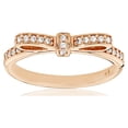 thumbnail image 2 of Authentic Sparkling Bow Ring, Rose, Clear CZ 180906CZ-56 7.5 US, 56 Euro, 2 of 3