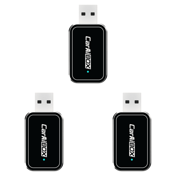 Peggybuy Wireless CarPlay Android Auto CarPlay AI Box Wired To Wireless USB Plug and Play