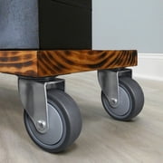 Super Sliders Swivel Caster Wheels with Brake, 4-Inch, 250 lb Capacity, TPR Wheels