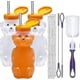 thumbnail image 1 of Honey Bear Straw Cup with Long Straws (3-Pack) - Squeezable Assistive Drink Container for Therapy & Special Needs, Leakproof Lid_DPk, 1 of 5