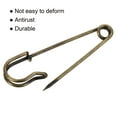thumbnail image 4 of Uxcell 2.56 inch Large Metal Sewing Pins Safety Pins for Office Home Bronze Tone 15 Pack, 4 of 5
