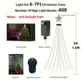 thumbnail image 7 of 5Ft Smart Christmas Tree Lights - 400 LEDs with Remote & App Control - Music Sync, 11Modes - Green Wire, Suitable for Artificial Tree - Multicolor & Warm White for Indoor, 7 of 7