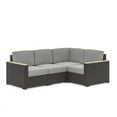 thumbnail image 5 of Pemberly Row Contemporary Brown Rattan 4-Piece Sectional Set, 5 of 6