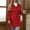 Red, variant on Women's Fall Winter Classic Outwear Overcoat with Pockets Button Single Breasted Pea Coat Red M