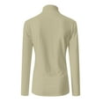 thumbnail image 4 of Lovskoo Christmas Gift Womens Basic Tops Turtleneck Long Sleeve Knitting Tshirt Slim Blouse Tops Beige, 4 of 4