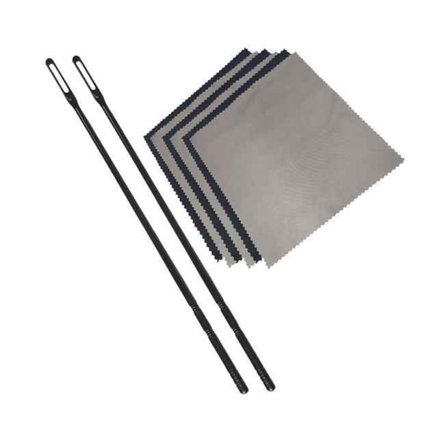 Ruiboury Flute Cleaning Rod and Cloth Flute Cleaning Cleaner Flute Supplies Practical 2 Color