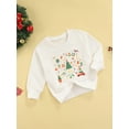thumbnail image 3 of Seyurigaoka Unisex Children’s Christmas/Letter Print Round Neck Long Sleeve Sweatshirt, 3 of 8