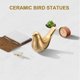 thumbnail image 1 of 2PCS House Figurines Modern Ceramic Bird Statues Gold Ceramic Animal Sculpture Home Decoration Craf, 1 of 5
