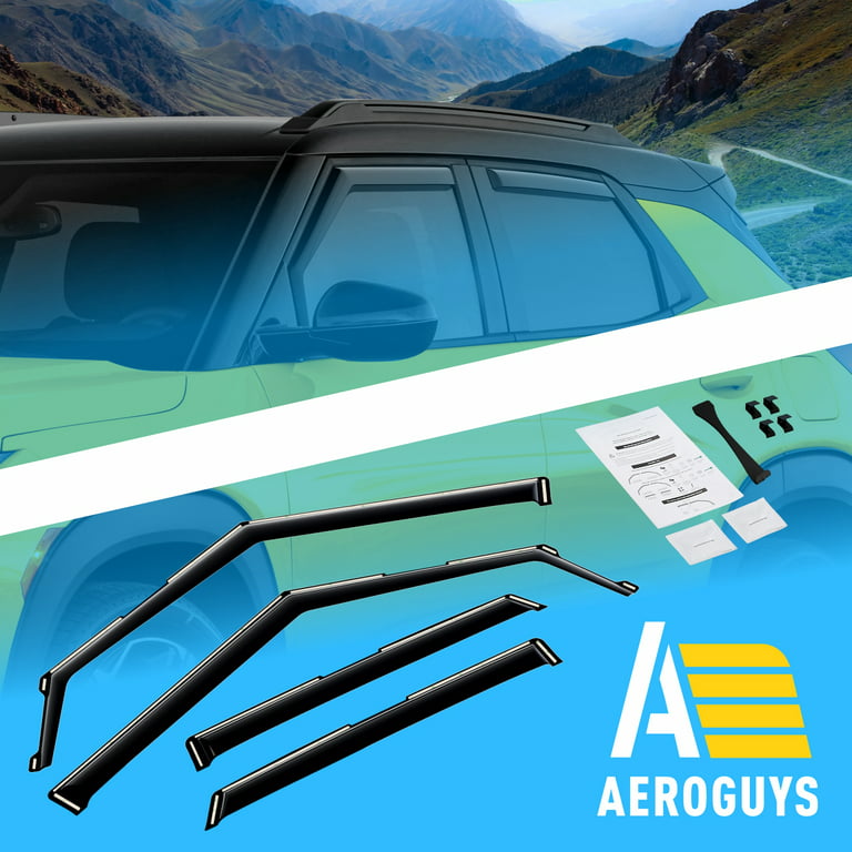 AEROGUYS In-Channel Window Deflectors Extra Durable Window Visors Rain  Guards Fit for Chevrolet (Chevy) TrailBlazer 2021-2023, Sun Visors, Wind  Vent