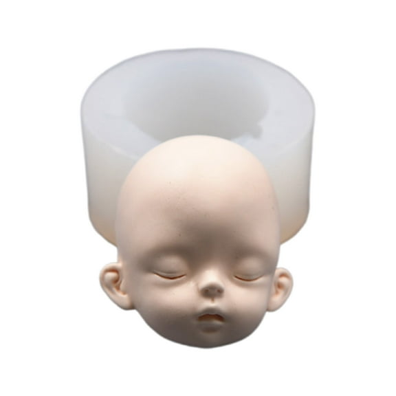 Clay Face Mold Fondant Face Mold Silicone Epoxy Handmade Face Cartoon Character Mold Doll Face Garage Kit Mold DIY Art