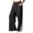 Black, variant on Womens Linen Pants with Pockets High Waist Comfy White Gauze Pants Casua Lightweight Loose Trousers,White,L