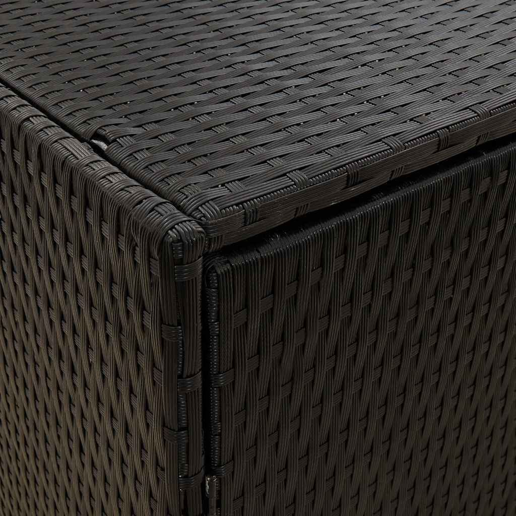 vidaXL Garden Storage Cabinet Black 78"x21.9"x31.5" Poly Rattan