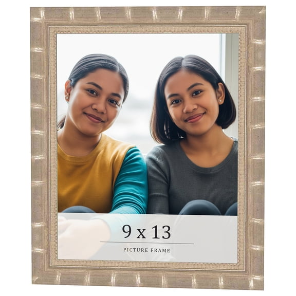 9x13 Frame Silver Real Wood Picture Frame Width 1.5 inches | Interior Frame Depth 0.5 inches |