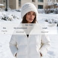 thumbnail image 3 of SYMOID Womens Winter Bucket Hat - Speckled Fuzzy Plush Beanie, Stretchy Warm Knit Cap for Cold Weather, White Hats,Size Free Size, 3 of 5