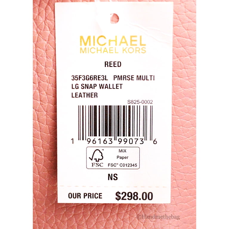 Michael Kors Reed Large Primrose Pebbled Leather Belted Snap  display picture 2