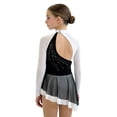 thumbnail image 5 of TSSOE Children Girls Figure Ice Skating Dress Gymnastics Lyrical Dance Latin Jazz Competitions Outfit Dancewear White 16, 5 of 6