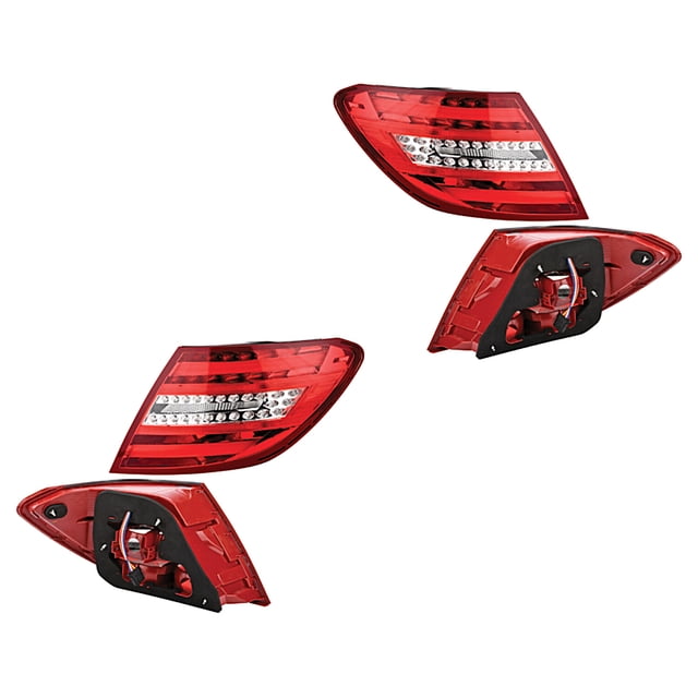 Par de Calaveras C180 2011 A 2013 Mercedes-Benz C/Leds DEPO .