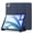 Blue, variant on Vena For Apple iPad Air 13 Inch Case with Pencil Holder, iPad Air M4 M3 13 Inch Case, Trifold Stand, iPad Pro 12.9" Case (2022/2021/2020/2018), Black