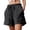 Black, variant on Women’s Beach Gauze Drawstring Shorts, Vacation Elastic Waist Shorts with Side Pockets, Light Blue/Black/White/Green, XS,S,M,L,XL,XXL
