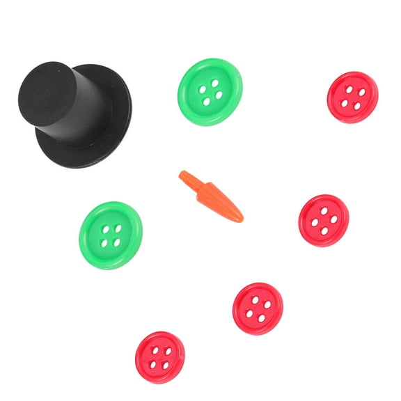 Melantax 50 Sets DIY Christmas Snowman Decoration Kit Snowman Nose Button Mini Hat