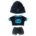 thumbnail image 1 of Niannyyhouse Ropa para Muñecas De Felpa De 20 Cm Sombrero Suéter para Gatitos Jeans con Bridas Ropa para Muñecas Kpop (Negro Azul), 1 of 3