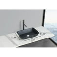 thumbnail image 5 of Arete Rectangular Tempered Glass Vessel Bathroom Sink in Black, 5 of 5