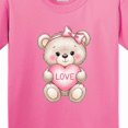 thumbnail image 4 of Inktastic Cute Teddy Bear with Heart Love Youth T-Shirt, 4 of 5
