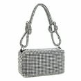 thumbnail image 5 of YIFEI Rhinestone Box Bag Knot Handle Evening Clutch Handbag Diamond Purse with Detachable Strap for Wedding Party, 5 of 5