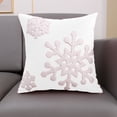 thumbnail image 4 of Nkmbld Christmas Decorations Throw Pillow Covers Snowflake Embroidery Throw Pillow Cushion Cover for Sofa, Couch, Bed and Car, White, 4 of 8