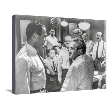 Twelve Angry Men Fight Scene Stretched Canvas Print Wall Art By Movie Star