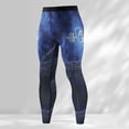 thumbnail image 2 of IWRICH Men's Gym Compression Pants Running Tights Yoga Leggings for Athletic Workout 02-Blue XXL, 2 of 4