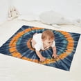 thumbnail image 2 of Orange Blue Tie Dye Mandala Pattern Blanket,Comfortable Soft Flannel Throw Blanket,All Season,Warm Lightweight Blankets for Sofa Bed Couch Living Room Chair,30"x40", 2 of 4