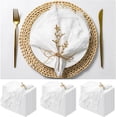 thumbnail image 1 of 36 Pack White Cloth Napkins Cotton Linen Napkins 16 x 16 Inch White Napkins Cloth Handmade with Fringe Soft Napkins Cloth Washable Rustic Dinner Napkins Cloth for Wedding Party Dinner Table, 1 of 7