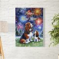 thumbnail image 2 of Happy New Year Basset Hound Family Cheer Winter Midnight Firework Vertical Matte Canvas Poster Bassets Dog Breed Lovers Gifts Idea Wall Art Home Decor - 02025, 2 of 5