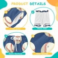 thumbnail image 3 of joogoo Baseball Blue Boys Swim Trunks Beach Swimsuit Shorts Boxer 4T, 3 of 8