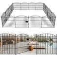 thumbnail image 1 of Panels Garden Fence Dog Fence Outdoor For Yard in H x .ft L Rustproof Metal Fencing with Ground Stakes | No Dig Animal Proof Containment for Pets/Rabbits | Durable Patio Security, 1 of 6