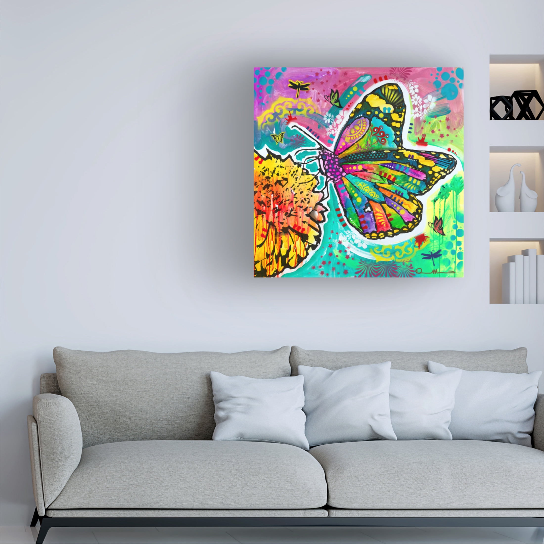 Canvas Wall Art - Dean Russo 'Dandyfly' Wall Art for Living Room, Bedroom, or Office Décor by Trademark Fine Art - 24 x 24 Inches