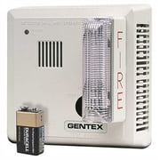 Gentex Photoelectric Smoke Alarm with Plug-In Line Cord, Ada Strobe with Battery Backup, Wall Mount