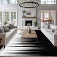 thumbnail image 4 of Rectangle Area Rugs 6 x 9 Ft, Black White Non-Slip Residential Carpet, Modern Geometric Abstract Gradient Striped Indoor Crawling Mats Runner Rugs for Living Room/Dining Room/Bedroom, 4 of 9